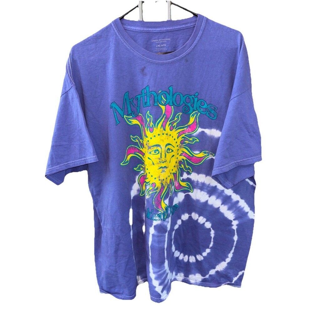 BDG Urban Outfitters T Shirt Oversized L XL Mythologies Tie Dye Purple Women - Picture 1 of 16